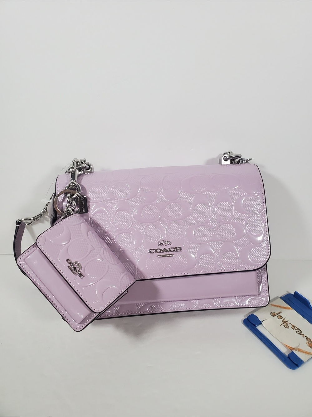Bundle Coach Mini Klare Bag with Klare Bag Charm In Signature Leather NWT